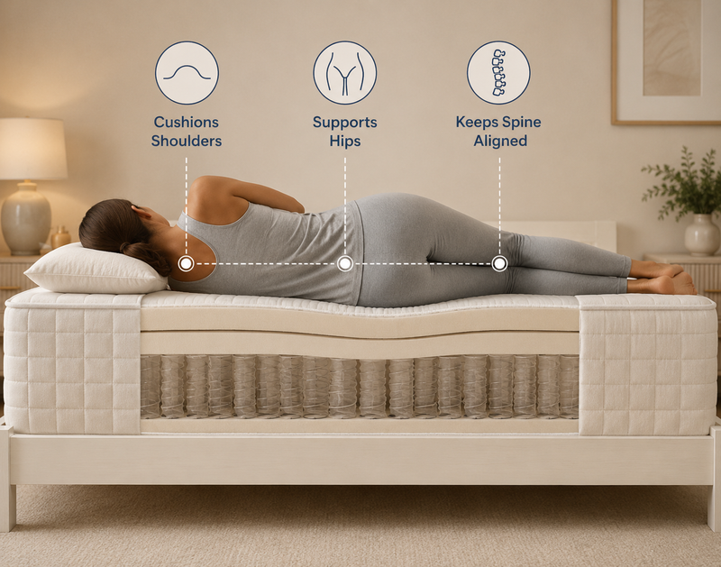 Orthopaedic support withoutthe hard-bed feel