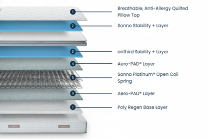 OneThird PillowTop Platinum Mattress - Firm