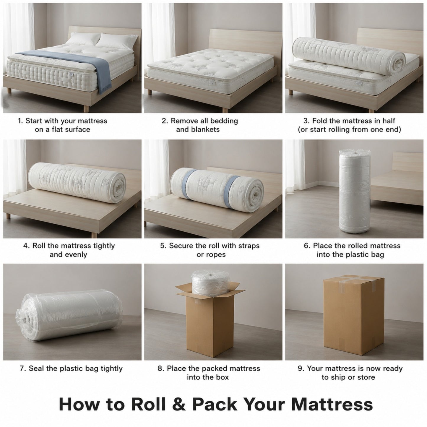 One Third 3000 Pocket Spring Pillowtop Mattress - Vacuum packed In one Box