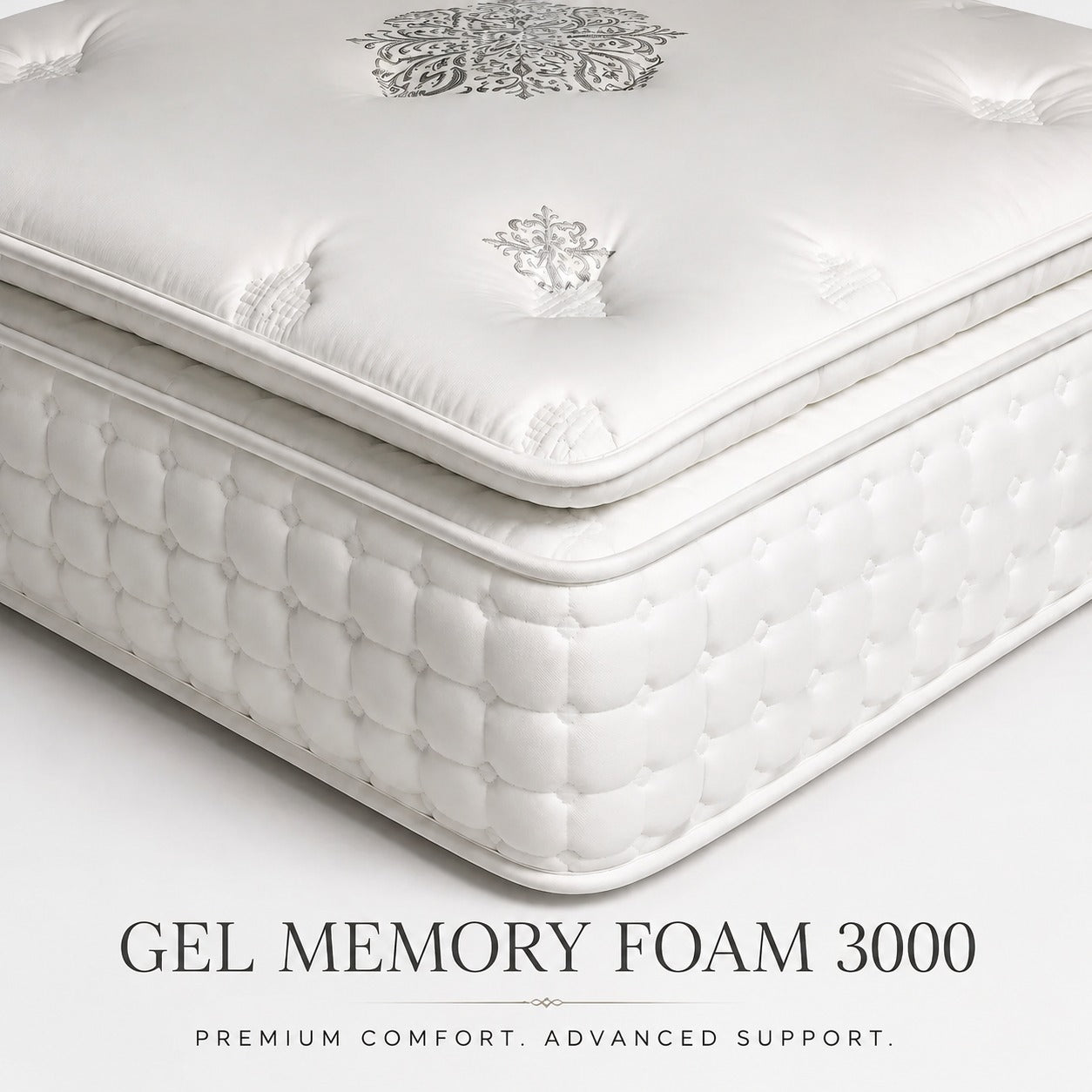 One Third 3000 Pocket Spring Pillowtop Mattress - Vacuum packed In one Box - Medium Firm