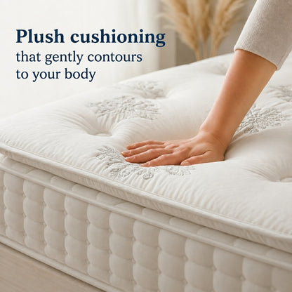 One Third 3000 Pocket Spring Pillowtop Mattress - Vacuum packed In one Box - Medium Firm