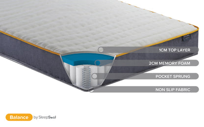 OneThird Balance 800 Pocket Memory Mattress